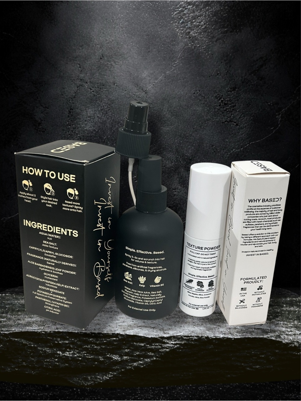 BASED Texture Essentials Set Matte Volume Hair Powder + Spray New With Tags - Picture 7 of 10